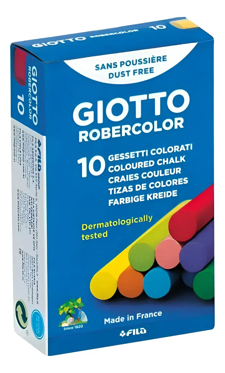 Giz Escolar Giotto Colorido 10 Un